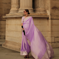 Lustrous Silk Satin Saree with Elegant Drape