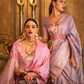 Satin Handloom Saree with Intricate Weaving Work