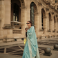 Lustrous Silk Satin Saree with Elegant Drape
