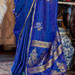 Zari Woven Banarasi Satin Silk Saree with Glossy Rich Finish