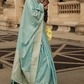 Lustrous Silk Satin Saree with Elegant Drape