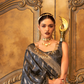Satin Handloom Saree with Intricate Weaving Work