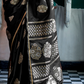 Banarasi Satin Silk Saree with Dual Zari Motifs Finish