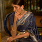 Elegant Fuchsia Satin Saree with Smooth Lustrous Finish