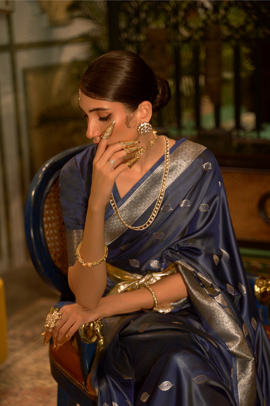 Elegant Fuchsia Satin Saree with Smooth Lustrous Finish