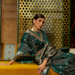 Elegant Fuchsia Satin Saree with Smooth Lustrous Finish