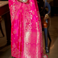 Pure Satin Saree with Elegant Handloom Weaving Design