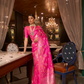 Pure Satin Saree with Elegant Handloom Weaving Design