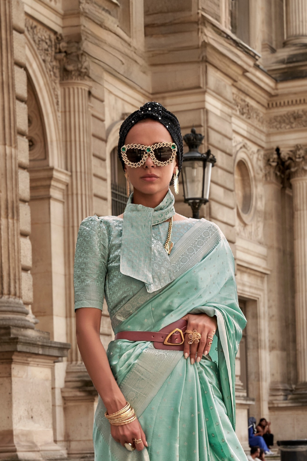 Banarasi Satin Silk Saree with Rich Traditional Weaving