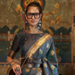 Elora Satin Tanchoi Silk Blend Saree with Handloom Weaving