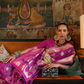 Elora Satin Tanchoi Silk Blend Saree with Handloom Weaving