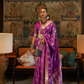 Elora Satin Tanchoi Silk Blend Saree with Handloom Weaving