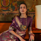 Elora Satin Tanchoi Silk Blend Saree with Handloom Weaving