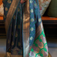 Elora Satin Tanchoi Silk Blend Saree with Handloom Weaving