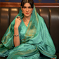 Pure Satin Weaving Silk Saree with Luxurious Glossy Finish