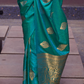 Printed Silk Saree with Zari Border and Tassels