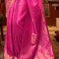 Pure Satin Weaving Silk Saree with Luxurious Glossy Finish