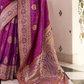 Glossy Satin Silk Saree with Intricate Weaving Work
