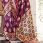 Glossy Satin Silk Saree with Intricate Weaving Work