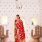 Glossy Satin Silk Saree with Intricate Weaving Work