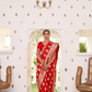 Glossy Satin Silk Saree with Intricate Weaving Work