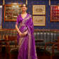 Pure Satin Weaving Silk Saree with Luxurious Glossy Finish