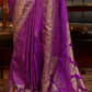 Pure Satin Weaving Silk Saree with Luxurious Glossy Finish