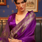 Pure Satin Weaving Silk Saree with Luxurious Glossy Finish