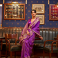 Pure Satin Weaving Silk Saree with Luxurious Glossy Finish
