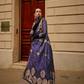 Zari Handloom Woven Satin Silk Saree with Lustrous Finish