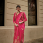 Zari Handloom Woven Satin Silk Saree with Lustrous Finish