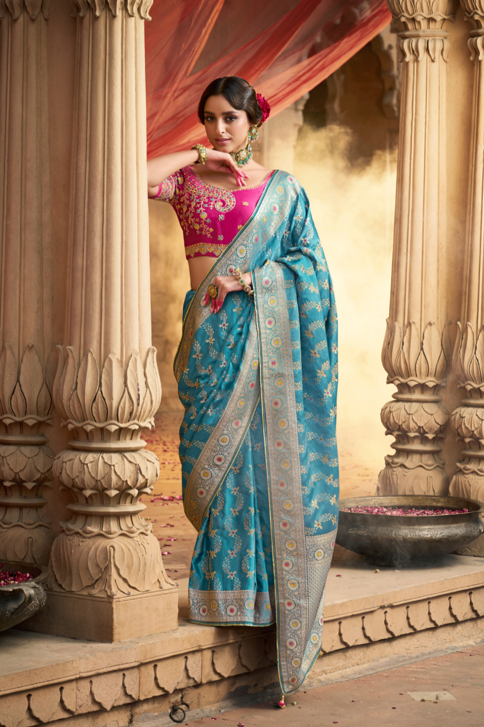 Pure Satin Bliss Saree with Fancy Finish and Designer Appeal