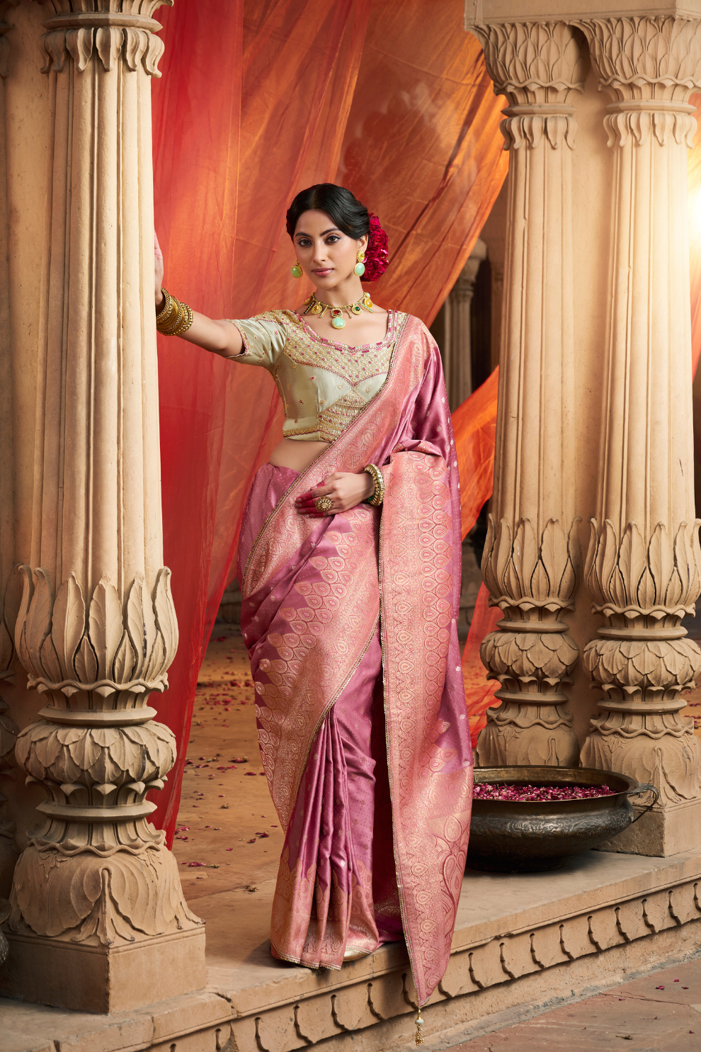Pure Satin Bliss Saree with Fancy Finish and Designer Appeal