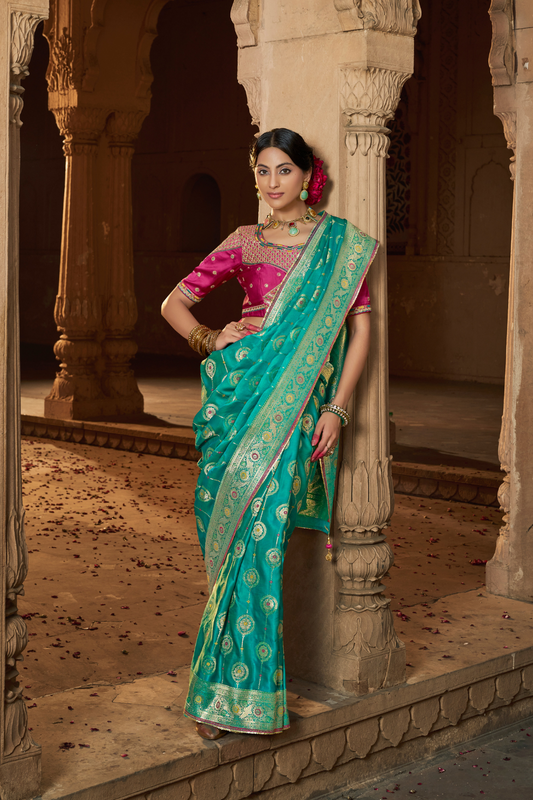 Pure Satin Bliss Saree with Fancy Finish and Designer Appeal