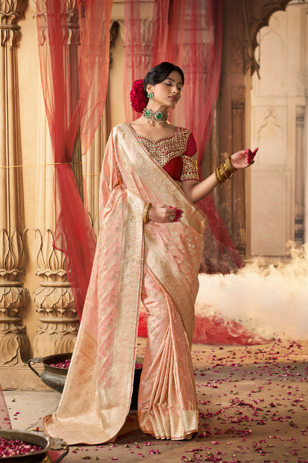 Pure Satin Bliss Saree with Fancy Finish and Designer Appeal