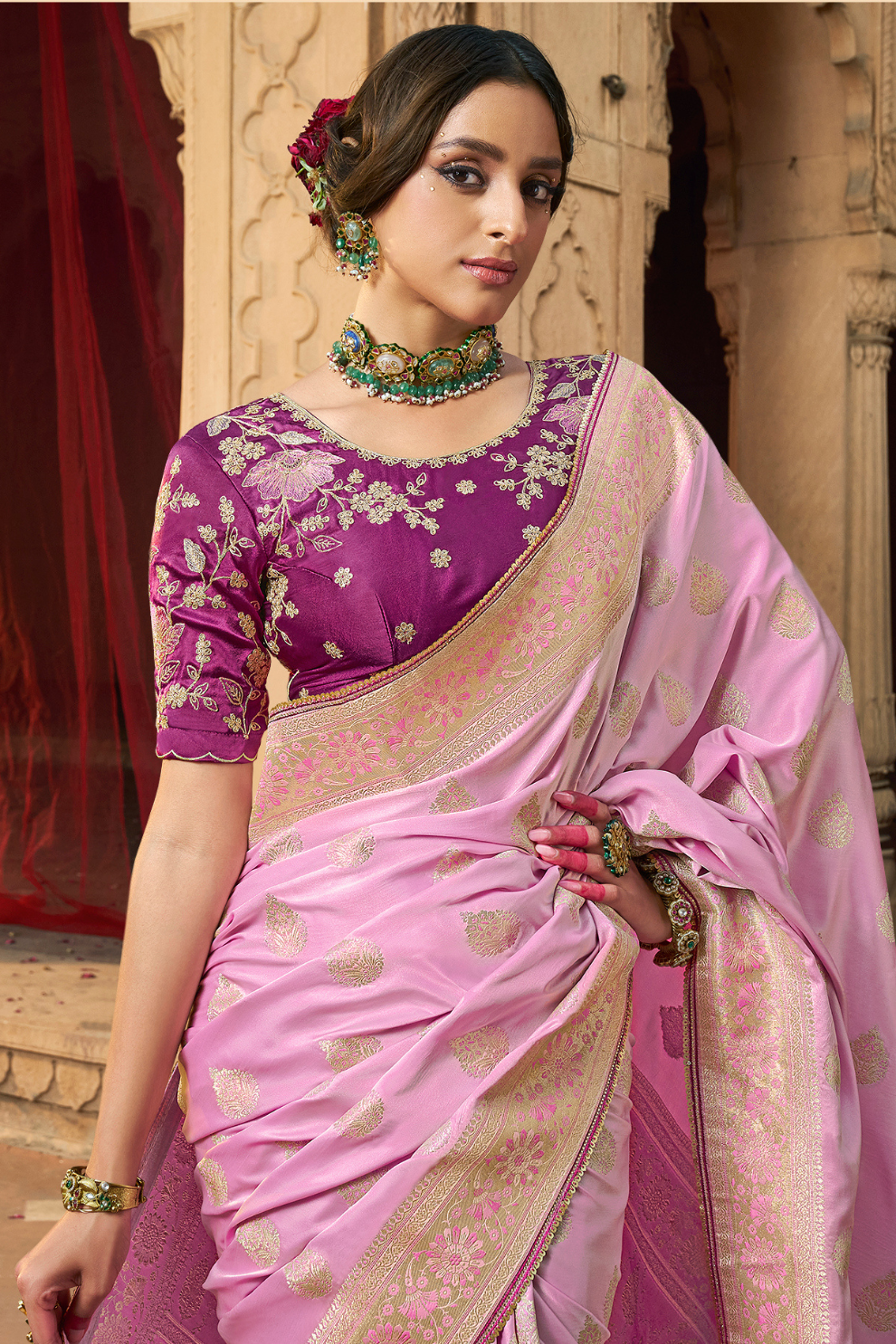 Pure Satin Bliss Saree with Fancy Finish and Designer Appeal