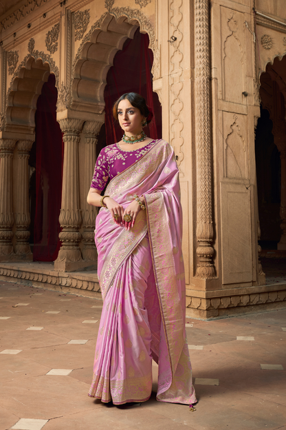 Pure Satin Bliss Saree with Fancy Finish and Designer Appeal