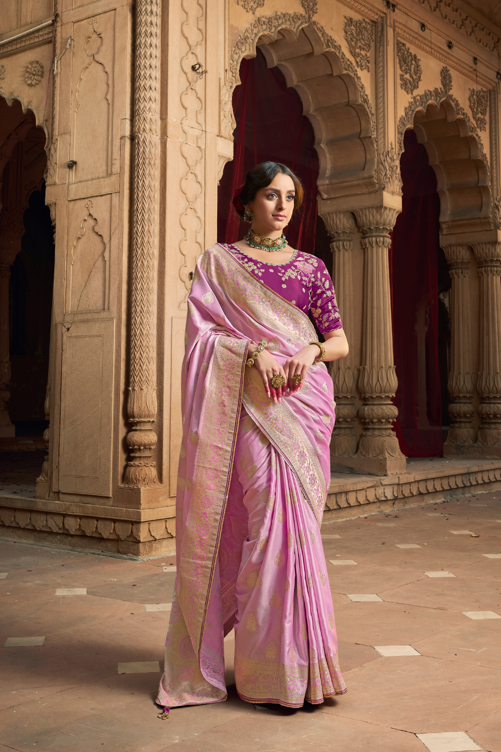 Pure Satin Bliss Saree with Fancy Finish and Designer Appeal