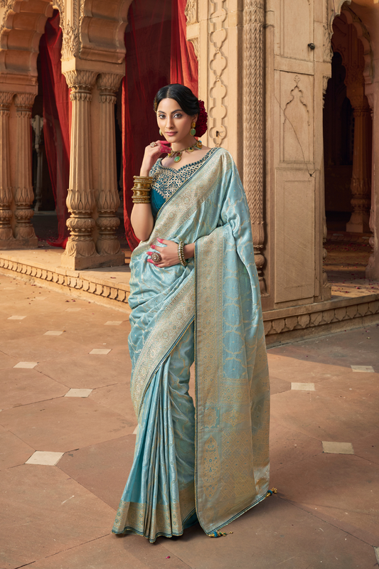 Pure Satin Bliss Saree with Fancy Finish and Designer Appeal