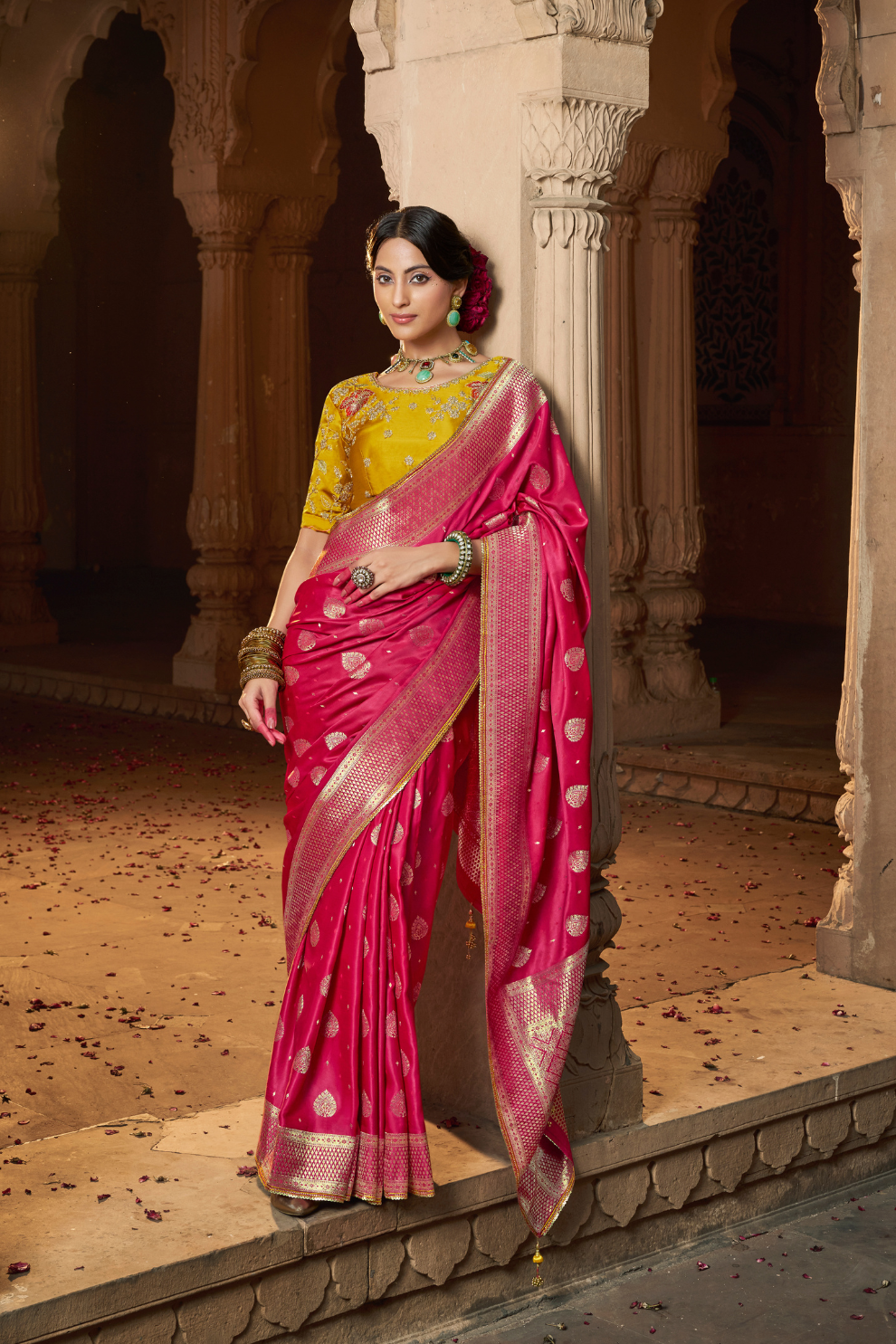 Pure Satin Bliss Saree with Fancy Finish and Designer Appeal