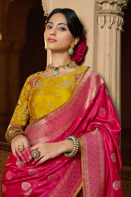 Pure Satin Bliss Saree with Fancy Finish and Designer Appeal