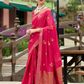 Royal Handwoven Satin Saree with Intricate Zari Detailing - LaVante Fashion