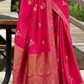 Royal Handwoven Satin Saree with Intricate Zari Detailing - LaVante Fashion