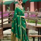 Royal Handwoven Satin Saree with Intricate Zari Detailing - LaVante Fashion