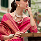 Royal Handwoven Satin Saree with Intricate Zari Detailing - LaVante Fashion