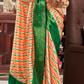 Glossy Pure Satin Silk Drape with Contemporary Digital Art - LaVante Fashion