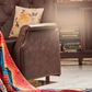 Glossy Pure Satin Silk Drape with Contemporary Digital Art - LaVante Fashion