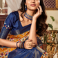 Glossy Pure Satin Silk Drape with Contemporary Digital Art - LaVante Fashion