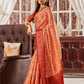 Glossy Pure Satin Silk Drape with Contemporary Digital Art - LaVante Fashion