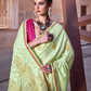 Luxurious Satin Fabric Adorned with Traditional Zari Work - LaVante Fashion